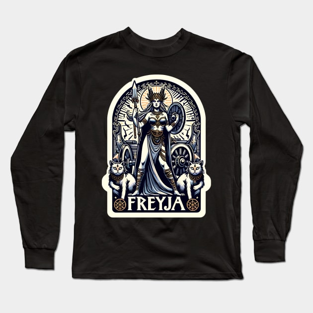 Freyja: Goddess of Love and War Long Sleeve T-Shirt by PuckDesign